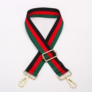 Black/Red/Green  Gold Bag Strap