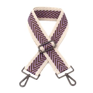 Lilac/Gunmetal V Woven Bag Strap