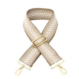 Pastel /Gold Dot Woven Bag Strap